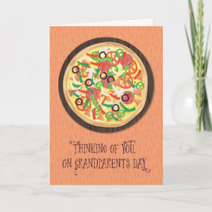 Carte Fête des grands-parents entre Pizza Ado de nous to