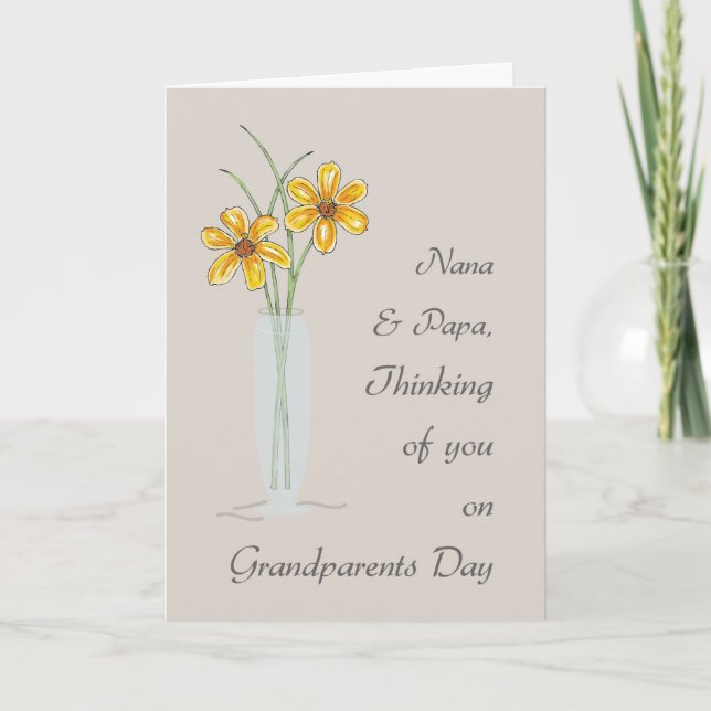 Carte Fête des grands-parents Nana et Papa Penser à vous (Devant)