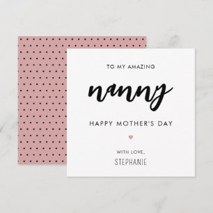 Carte Fête des mamans mamie minimaliste et moderne