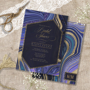 Carte Fête des mariées d'âge Abstraite, minuit ID827