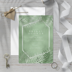 Carte Fête des mariées de feuille de palme luxuriante Mo