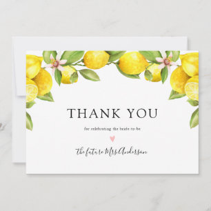 Carte Fête des mariées de Merci principale de citron