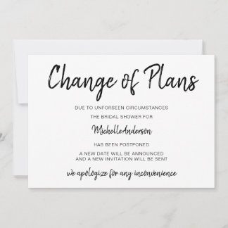 Carte Fête des mariées de modification des plans