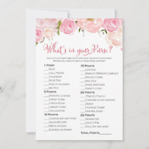Carte Fête des mariées florale Ce qui est dans votre sac