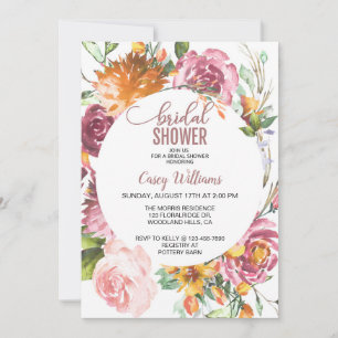 Carte Fête des mariées FLORALE, FÊTE DES MARIÉES,