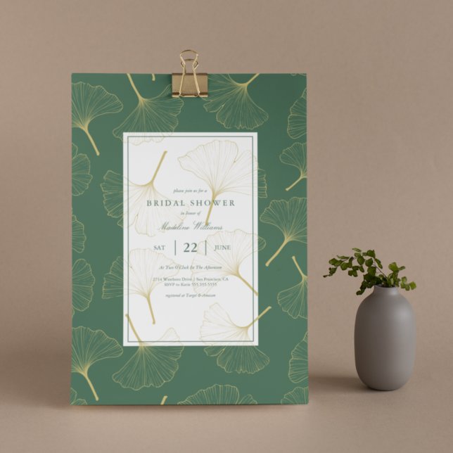 Carte FÊTE DES MARIÉES Ginkgo Leaf (Créateur téléchargé)