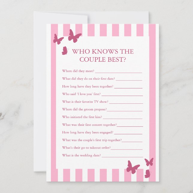 Carte Fête des mariées Qui Connaît Le Couple Meilleur Je (Devant)