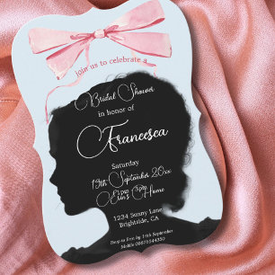 Carte Fête des mariées Régence Tea Party Silhouette Ruba