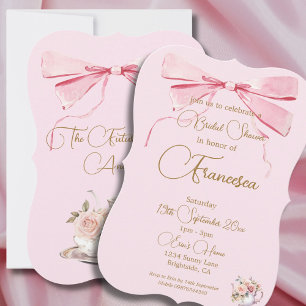 Carte Fête des mariées Regency Party rose Élégant Invita