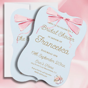 Carte Fête des mariées Regency Tea Party Elegance Invita
