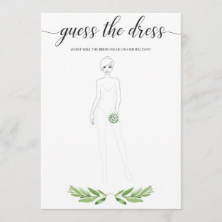 Carte Fête des mariées Verdoyante Devine La Robe Mariage