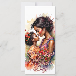 Carte Fête des Mères Amour Art en Aquarelle