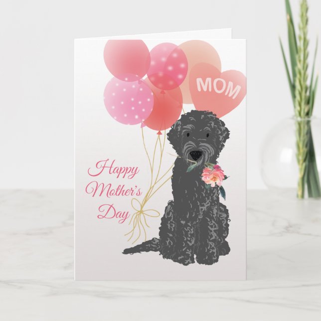 Carte Fête des Mères Amour de Labradoodle Chien (Devant)