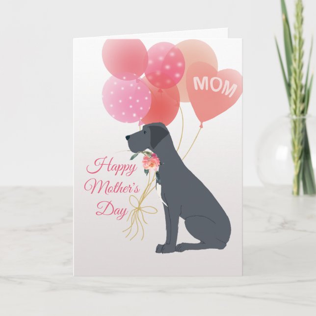 Carte Fête des Mères Amour de votre chien Grand Danois (Devant)