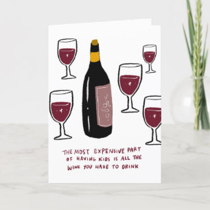 Carte Fête des Mères amusante Tout Le Vin