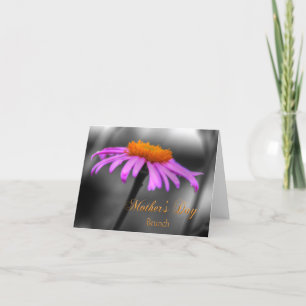 Carte Fête des mères Brunch Conflower violet et orange