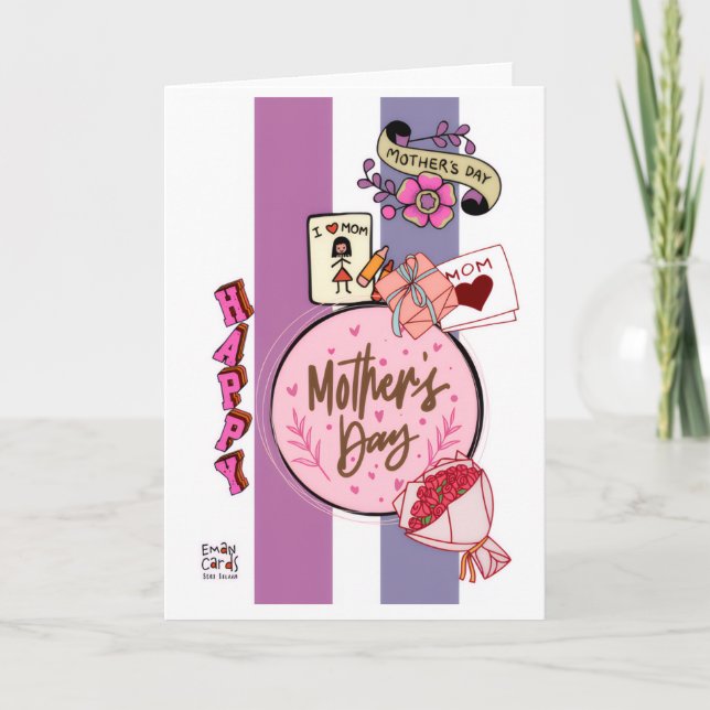 Carte Fête des Mères - Cadeaux (Devant)