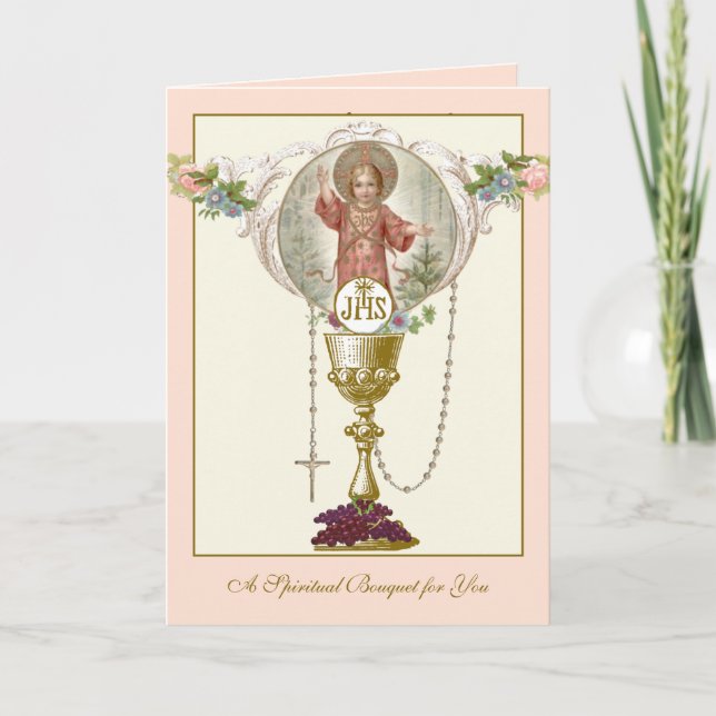 Carte Fête des mères catholiques Prières spirituelles de (Devant)