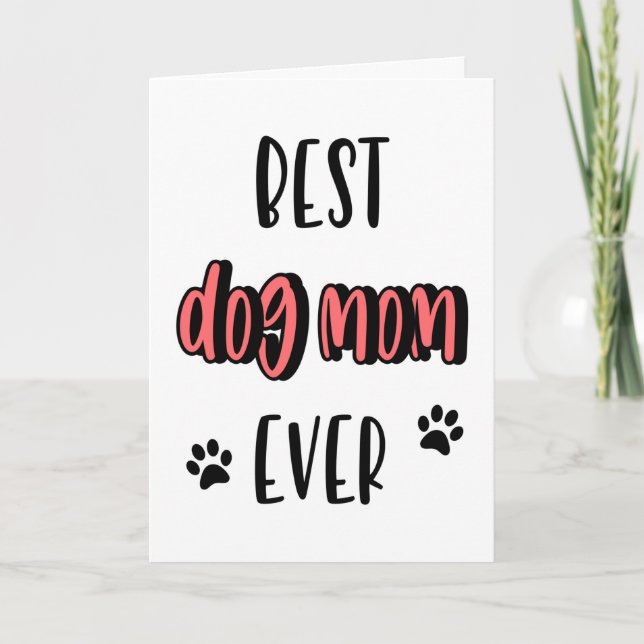 Carte Fête des mères de chien, Anniversaire, Meilleure m (Devant)