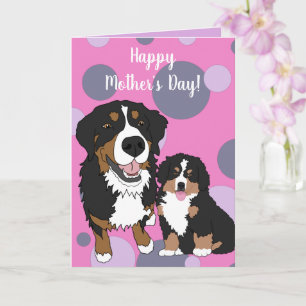 Carte Fête des mères de chiens de montagne bernois