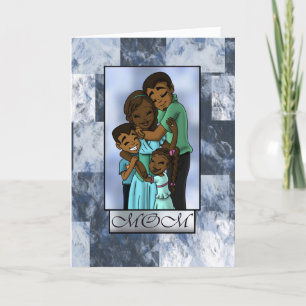 Carte Fête des mères de la famille noire