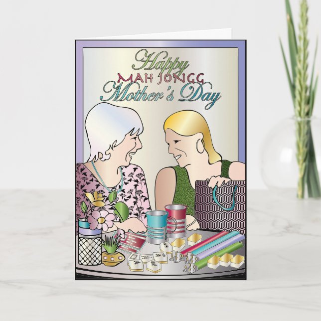 Carte Fête des mères de Mah Jongg (Devant)