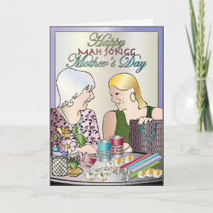 Carte Fête des mères de Mah Jongg