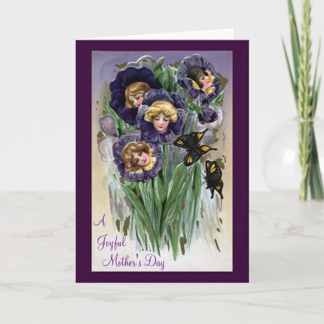 Carte Fête des mères de Pansy Ladies (Devant)