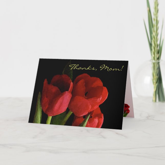 Carte Fête des mères des Tulipes rouges (Devant)