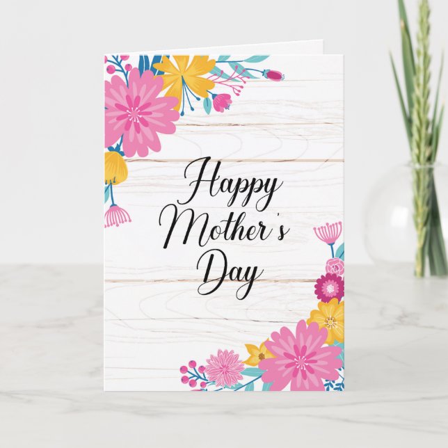 Carte Fête des mères du Bouquet floral (Devant)