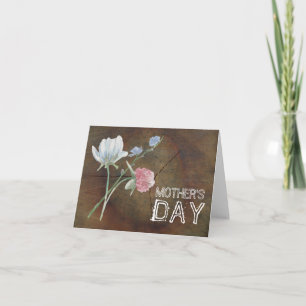 Carte Fête des mères du fleur sauvage Oak Wood
