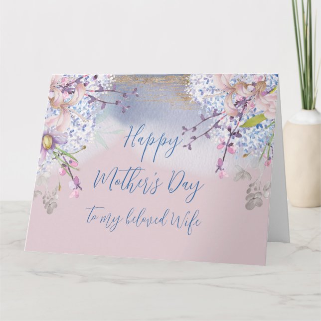Carte Fête des mères du printemps pour ma femme (Devant)