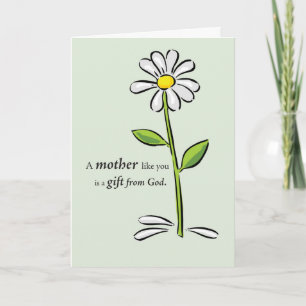Carte Fête des mères Fête religieuse de la marguerite ve