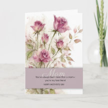 Fête des Mères Fille Meilleure Amie Fleur Rose
