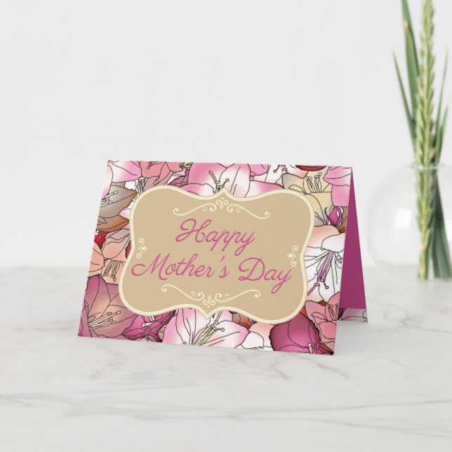 Carte Fête des Mères Florale (Devant)