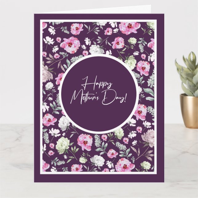 Carte Fête des mères florales (Petite plante)