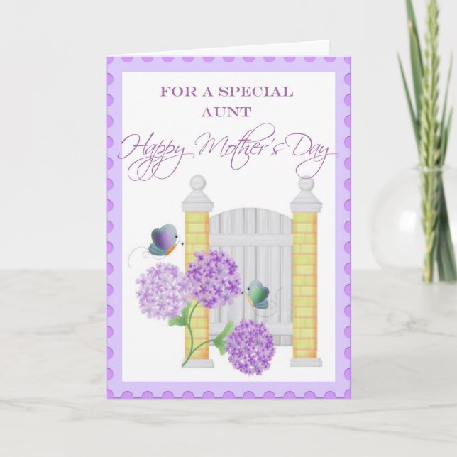 Carte Fête des mères florales pour tante spéciale (Devant)