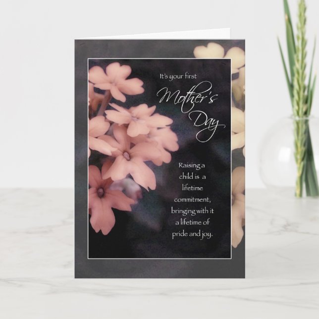 Carte Fête des Mères, Jardin de la Pêche Fleurs de Phlox (Devant)
