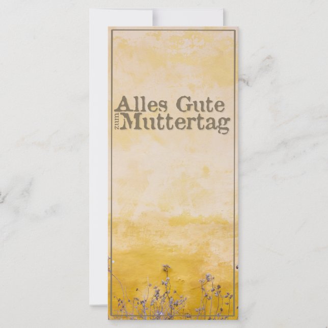 Carte Fête des mères joyeuses allemandes sur la prairie  (Devant)