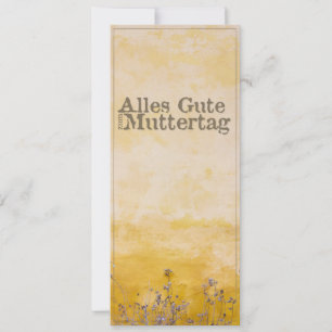 Carte Fête des mères joyeuses allemandes sur la prairie 