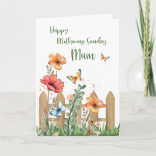 Carte Fête des Mères Maman Fleurs et Papillons