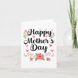 Carte Fête des mères maman mignonne Floral Femmes pour m