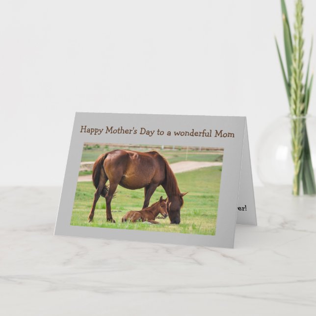 Carte Fête des Mères Meilleur Cheval Ever Maman (Devant)