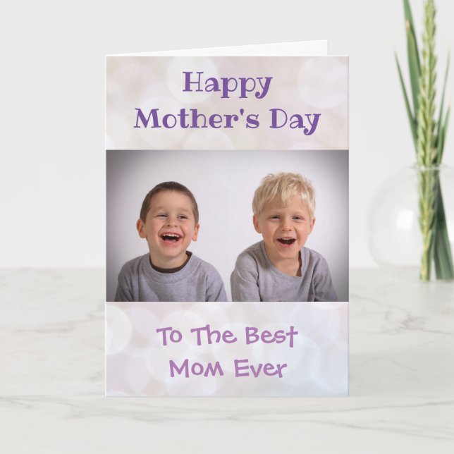 Carte Fête des Mères Meilleur Monde jamais mignon Enfant (Devant)