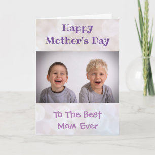 Carte Fête des Mères Meilleur Monde jamais mignon Enfant