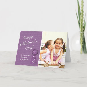 Carte Fête des Mères Meilleure maman du monde photo et n