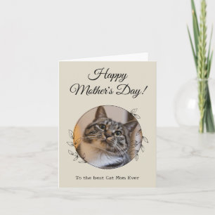 Carte Fête des Mères Photo Chat maman Le meilleur animal