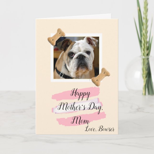Carte Fête des mères photo de maman de chien (Devant)