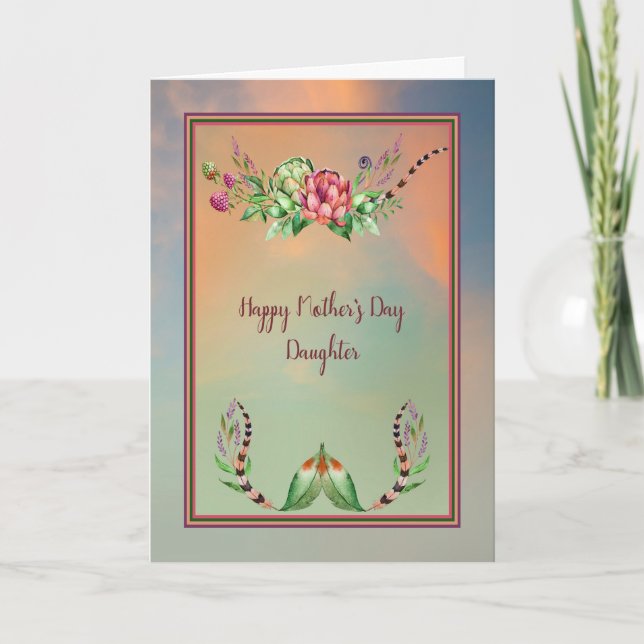 Carte Fête des Mères pour Fille Sky Design (Devant)