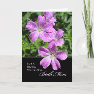 Carte Fête des mères pour la naissance Maman, Cranesbill